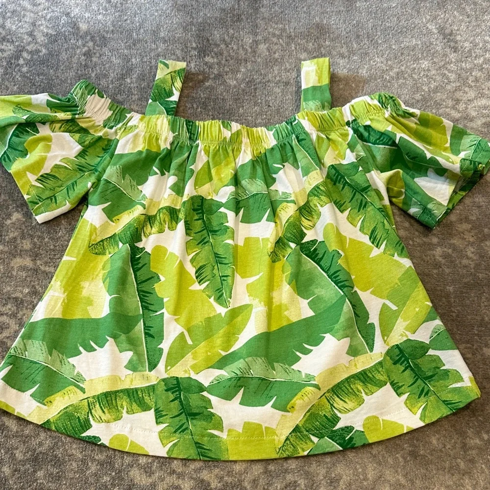 Tropical Zara and Green Kids Off-Shoulder Top Size 8